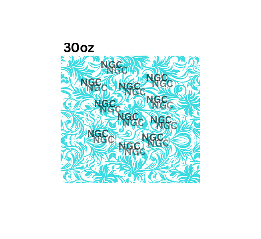 30oz filigree turquoise