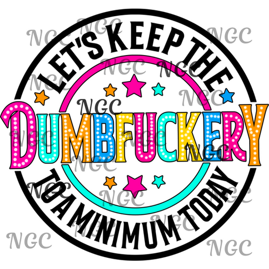 single decal dumbfuckery colorful letters