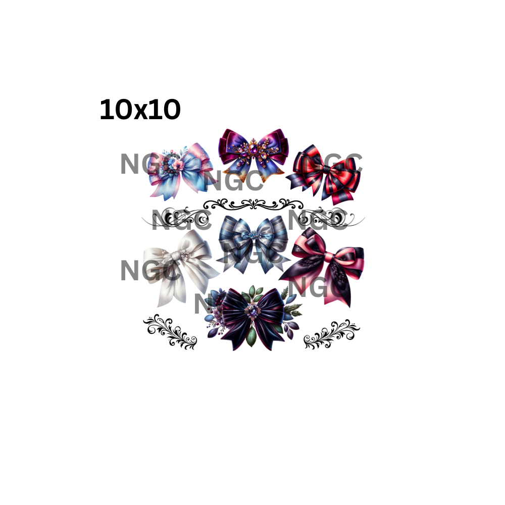 10x10 fancy bows with scroll