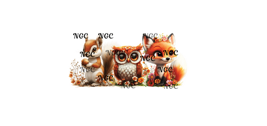 16 oz wrap squirrel owl fox