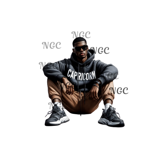 single decal mens zodiac Capricorn