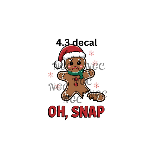 decal oh snap gingerbread christmas