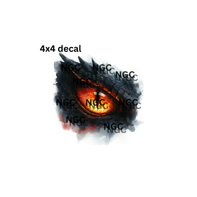decal black smokey dragons eye