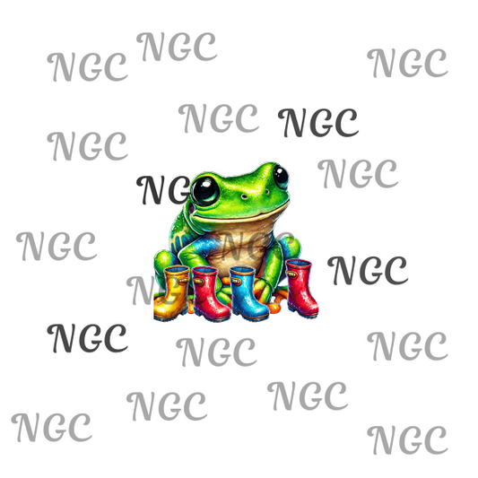 single decal frog with boots