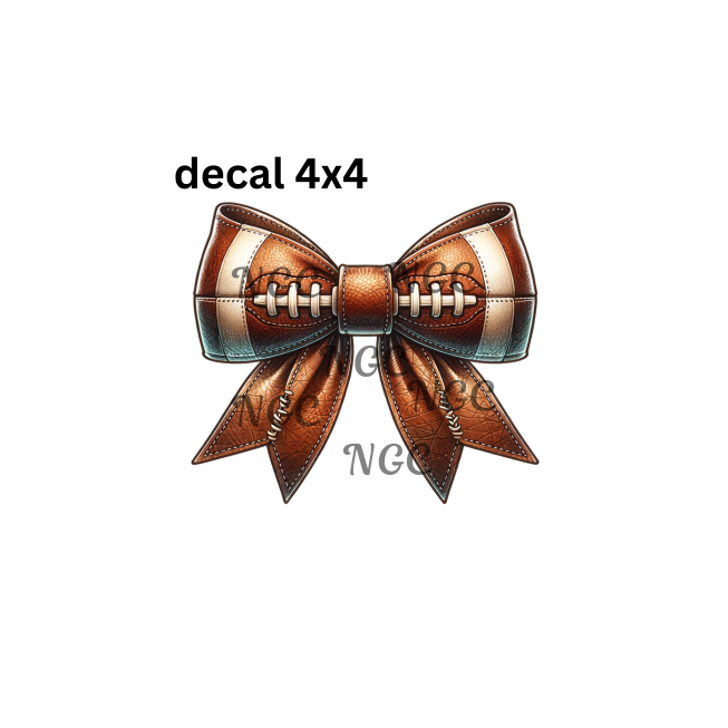 decal football bow