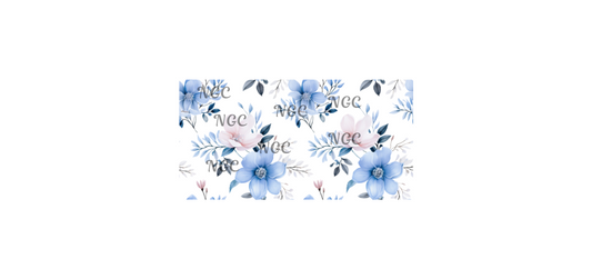 16oz wrap blue light pink flowers