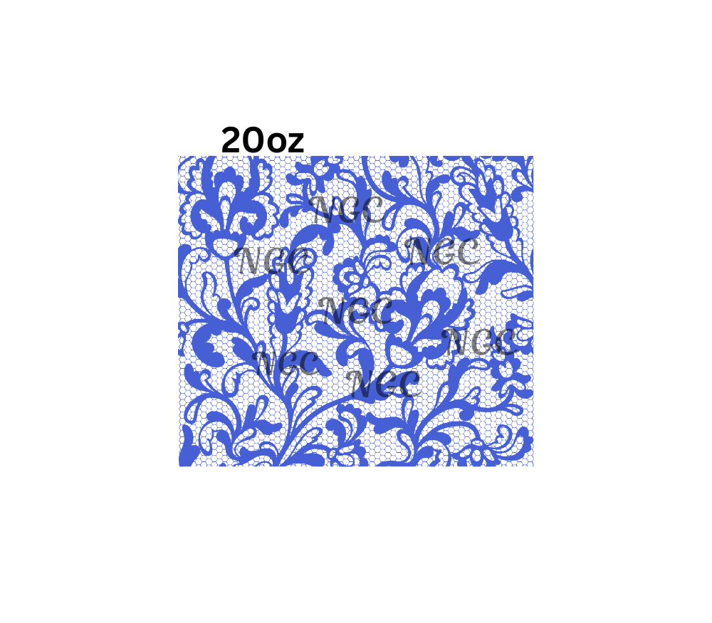 20oz blue lace