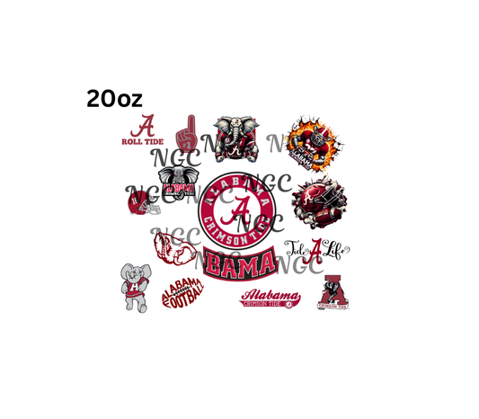 20oz alabama roll tide