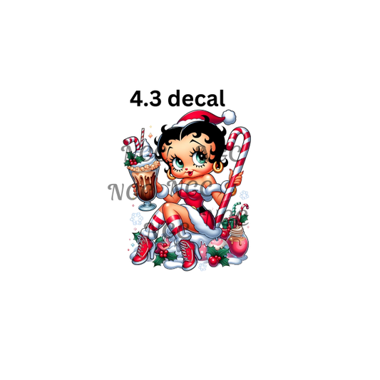 decal betty boop christmas1