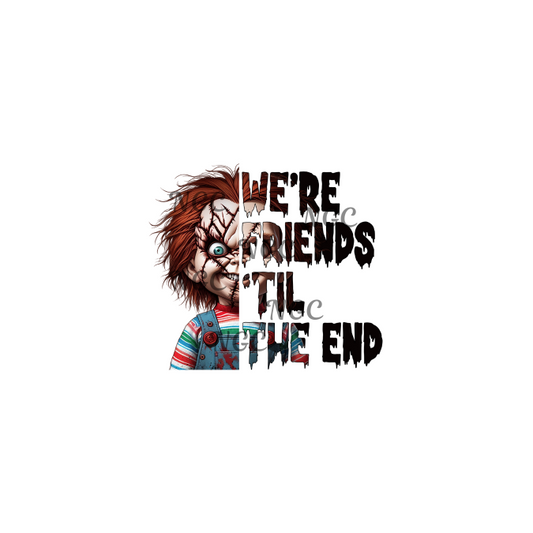 decal chucky we're friends halloween horror