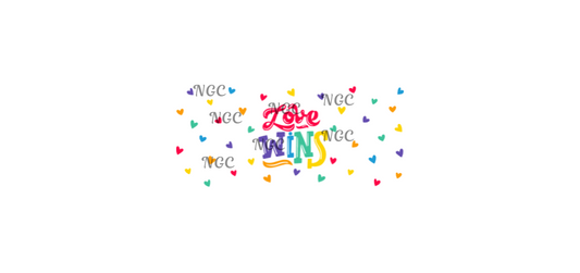 16 oz wrap rainbow love wins