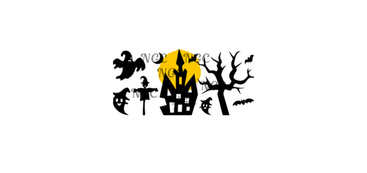 16oz house sillouette halloween