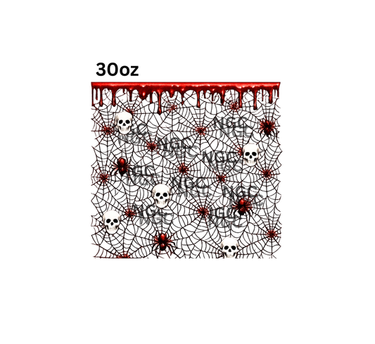 30oz red spiderwebs