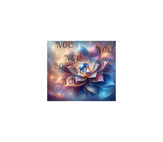 20oz colorful lotus with gemstone solid