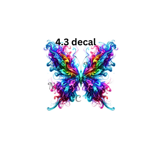 decal rainbow smokey butterfly