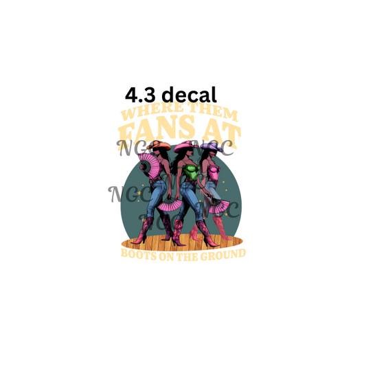 decal melanin where them fans at boots on the ground