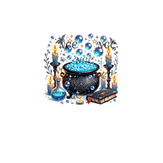 single decal witches cauldron