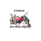 decal peace love fishing