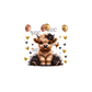 decal highland cow balloons and hearts