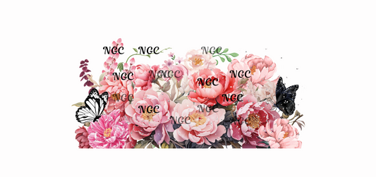 16 oz wrap flowers and butterflies