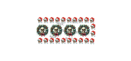 16oz santa skulls with christmas skull wreaths