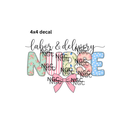 decal labor and delivery nurse