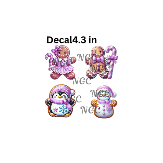 decal purple gingerbread items