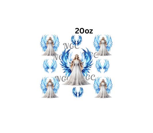 20oz angel with blue wings