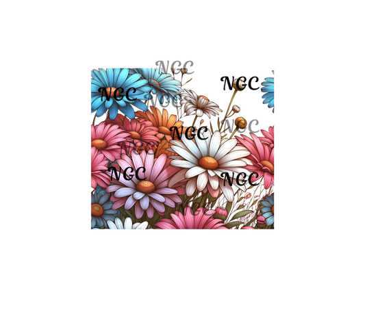20oz wrap colorful daisies
