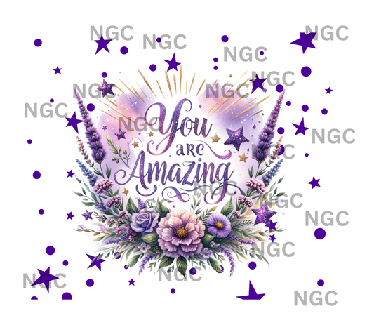 20oz wrap you are amazing purple