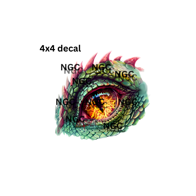 decal green dragons eye