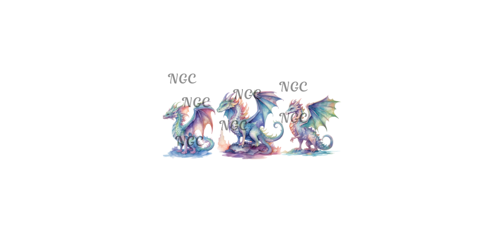 16 oz wrap watercolor dragons