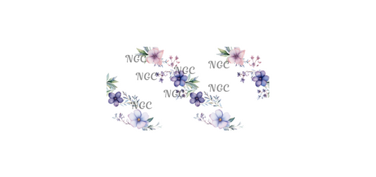 16 oz wrap purplish flowers