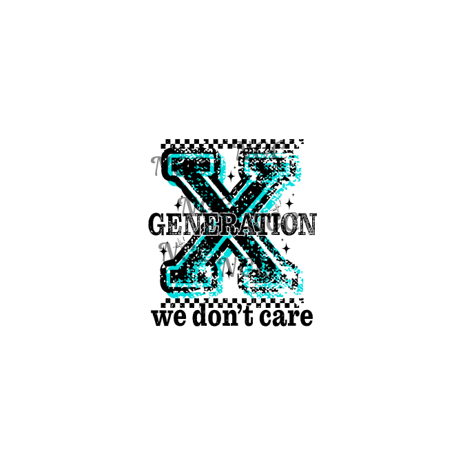 decal GEN X teal