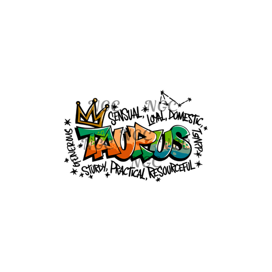 decal graffiti zodiac taurus