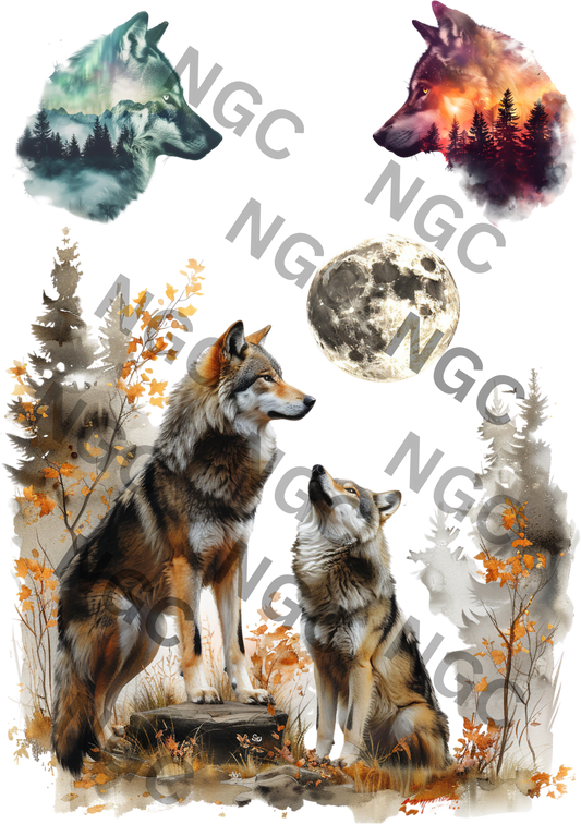 A5 Notebook wolves