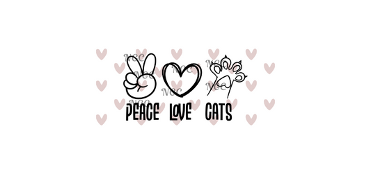 16oz wrap peace love cats