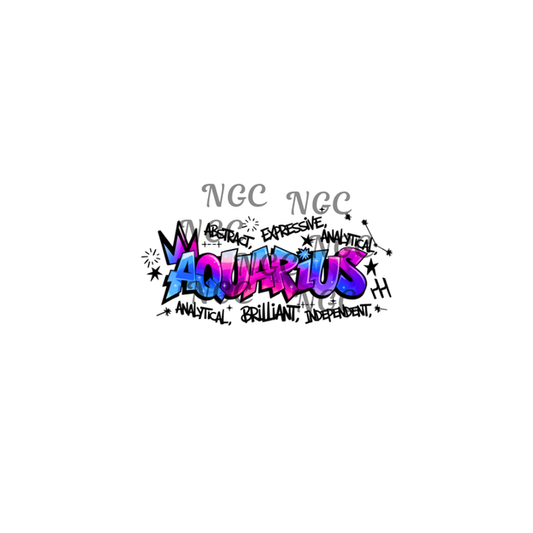 decal graffiti zodiac aquarius
