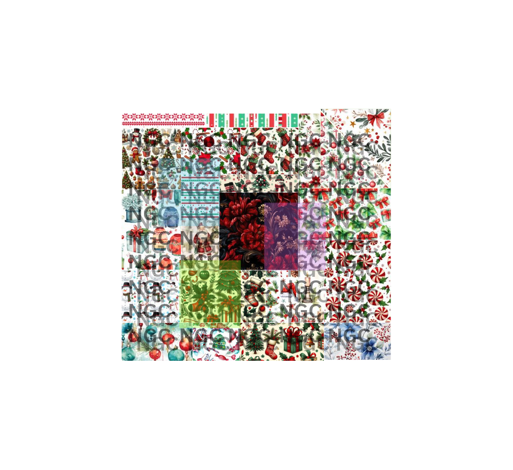 30oz christmas patchwork