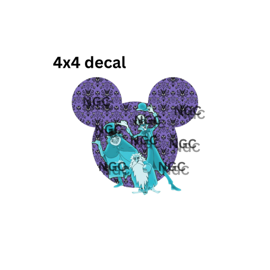 decal haunted mansion purple ears