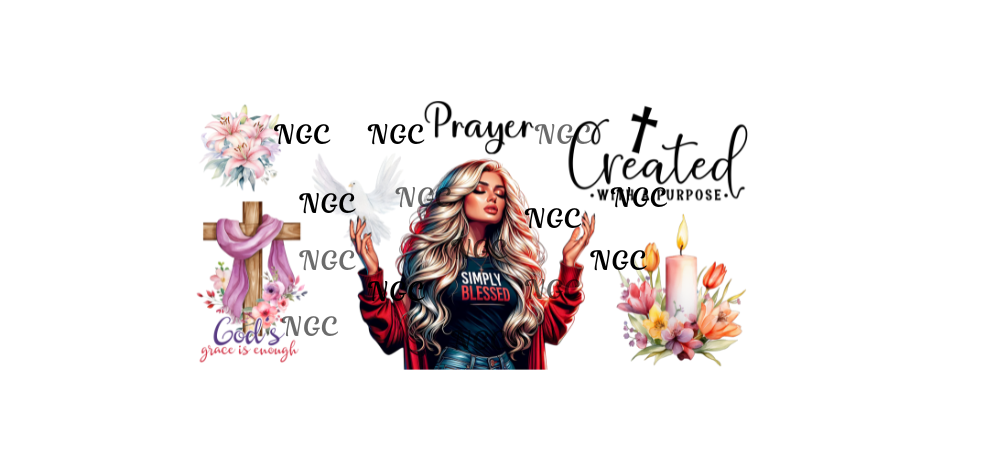 16 oz wrap blonde and blessed