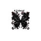 decal black smokey butterfly