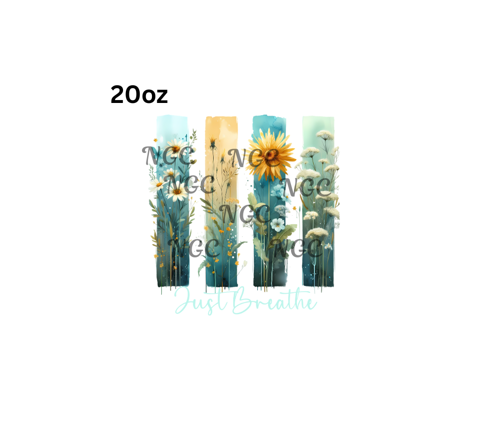 20oz daisies brushstrokes