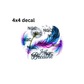decal just breathe with purple blue feathers