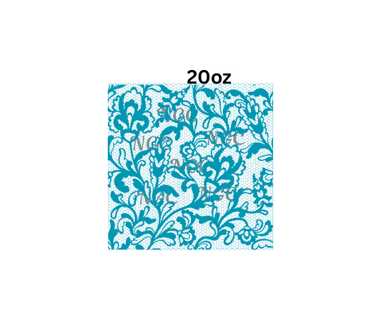 20oz teal lace