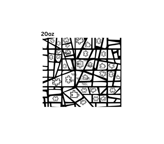 20oz autism stained glass outline