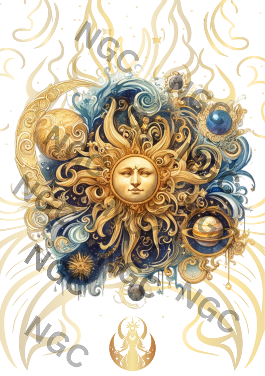 A5 Notebook sunmoon