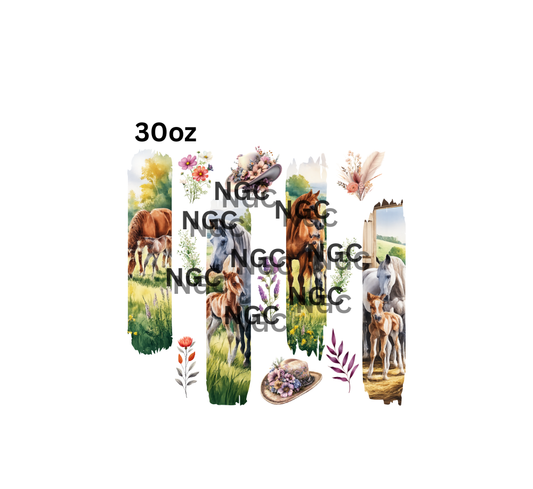 30oz horse brushstrokes