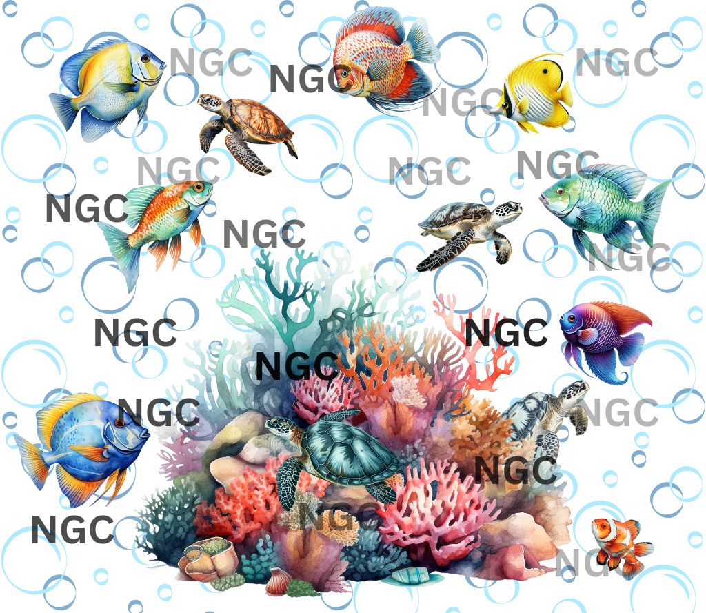 20oz wrap fishies, turtles and reef OH MY!