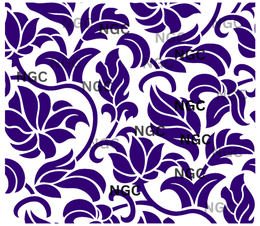 20oz wrap Tooled Leather purple